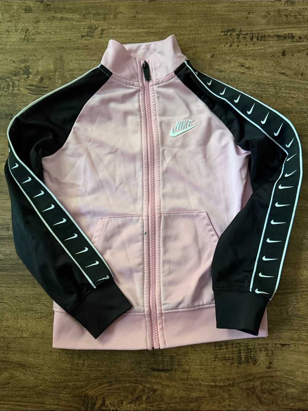 Nike Pink and Black Kids' Swoosh Track Jacket